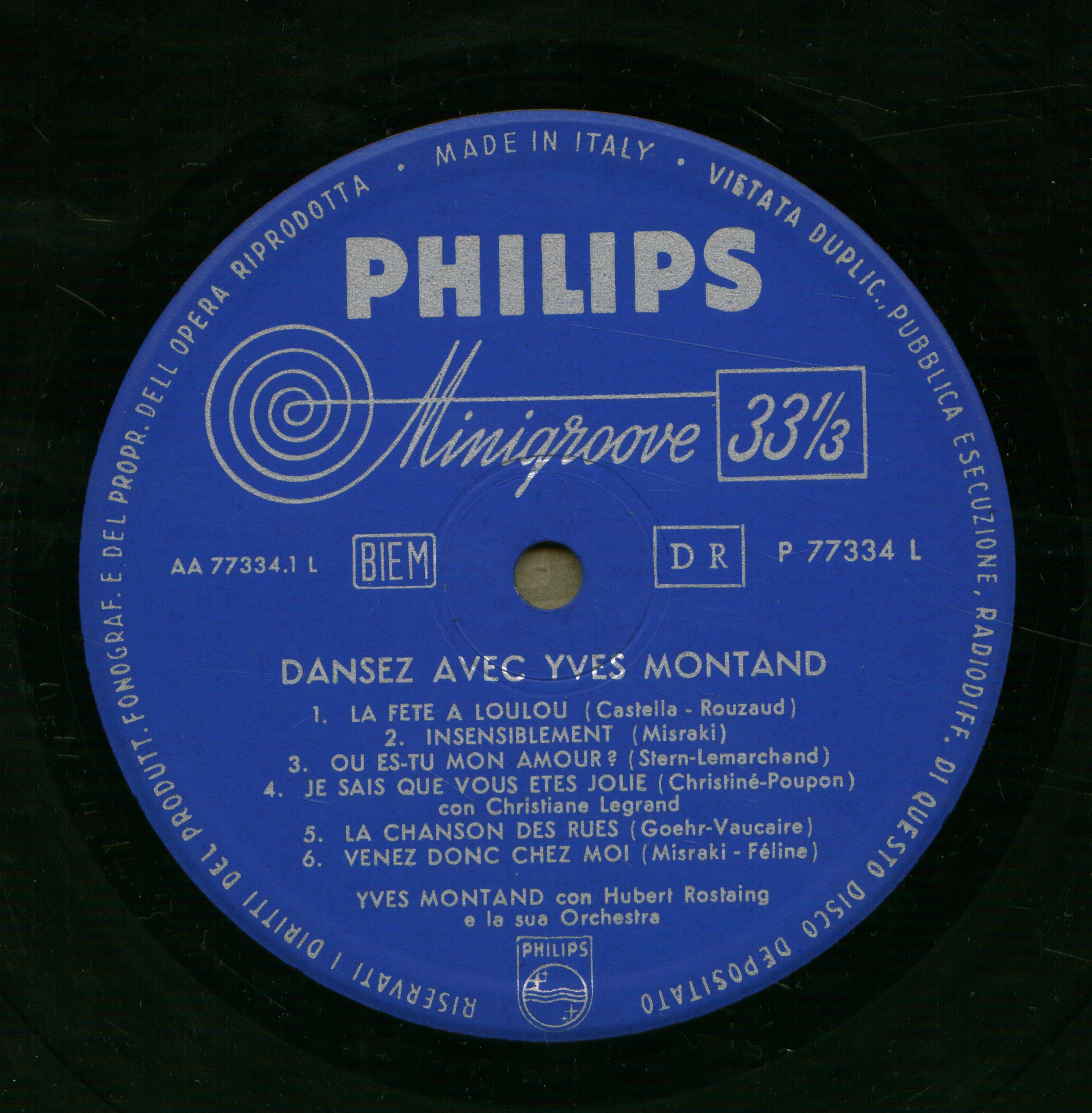 Dansez avec Yves Montand [Hangfelvétel]